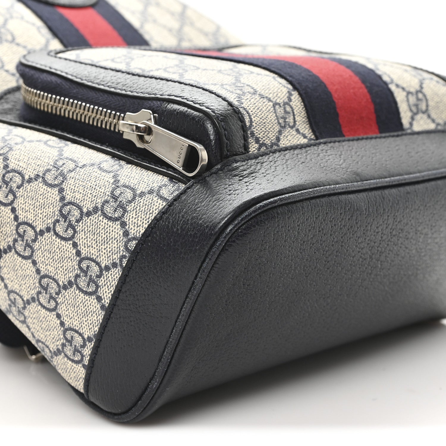 Gucci GG Supreme Monogram Textured Dollar Calfskin Web Small Ophidia Day Backpack Beige Blue Black