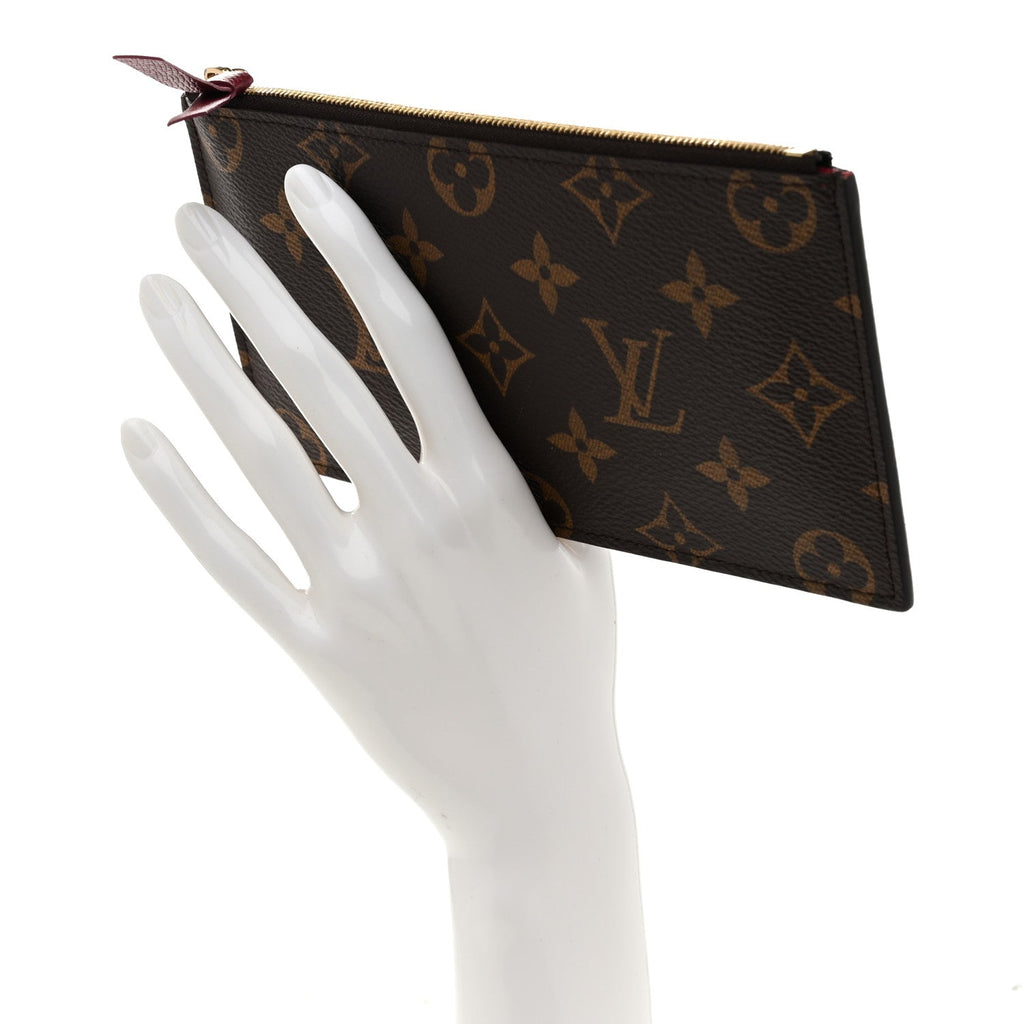 Louis Vuitton Monogram Felicie Chain Wallet Zippered Insert Fuchsia