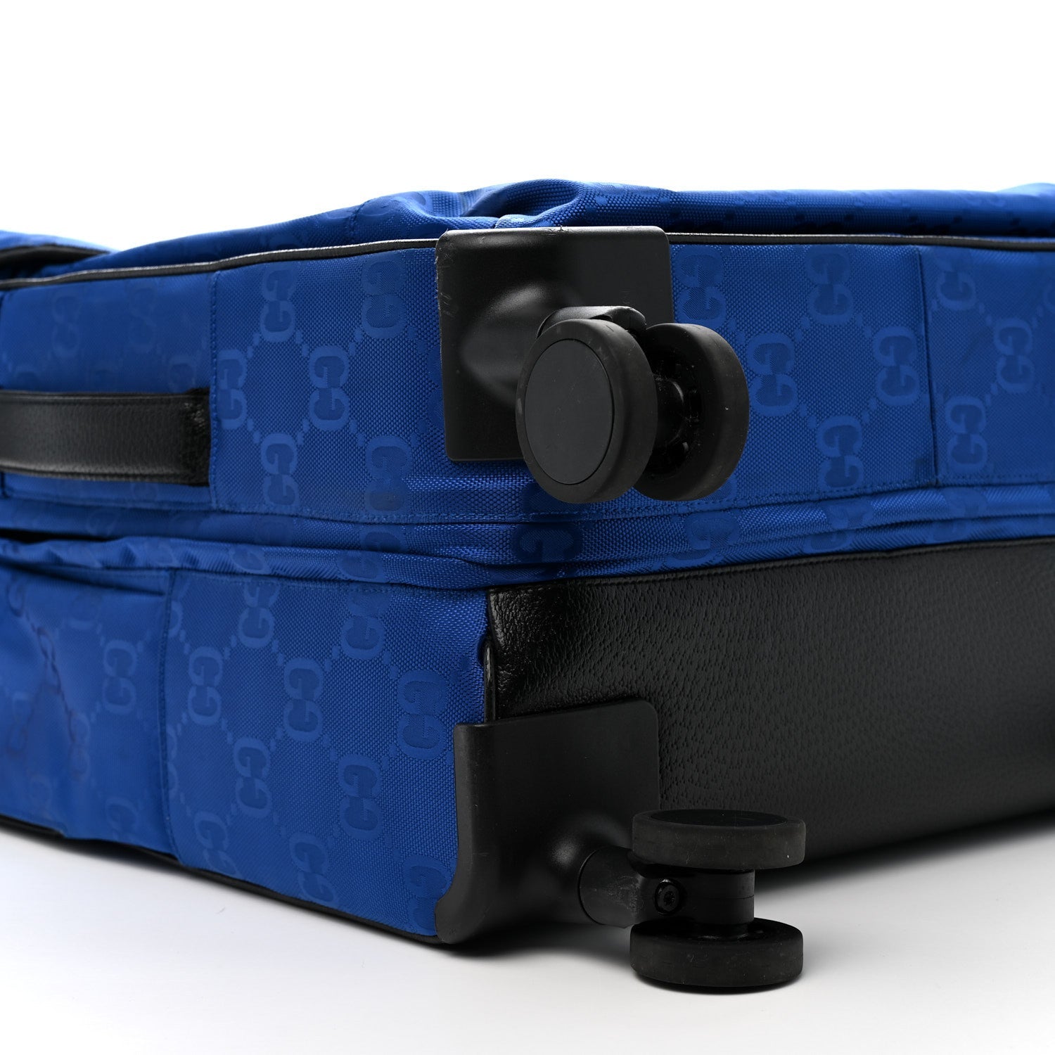 Gucci Econyl Nylon Monogram Off The Grid Suitcase Guilted Blue Black