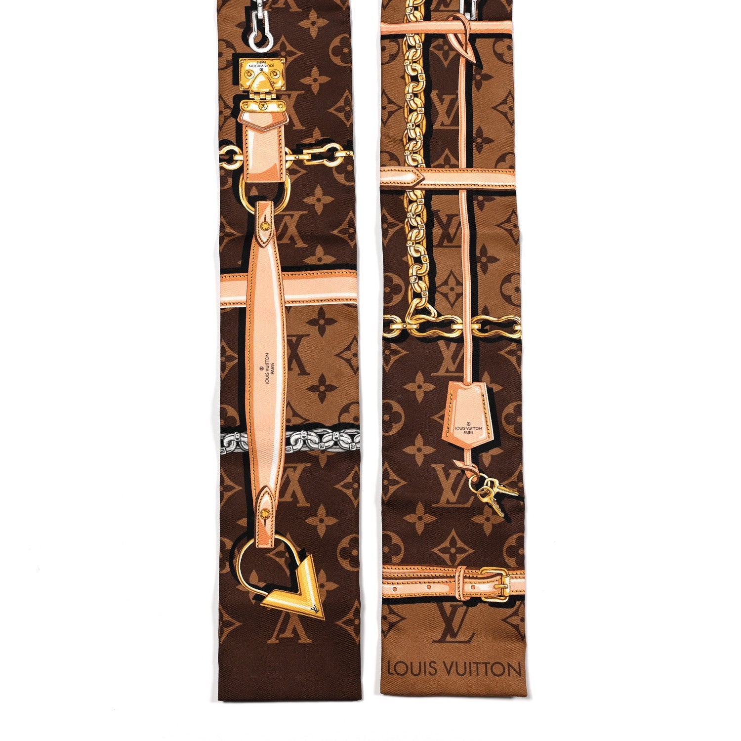 Louis Vuitton Silk Monogram Confidential Bandeau Brown