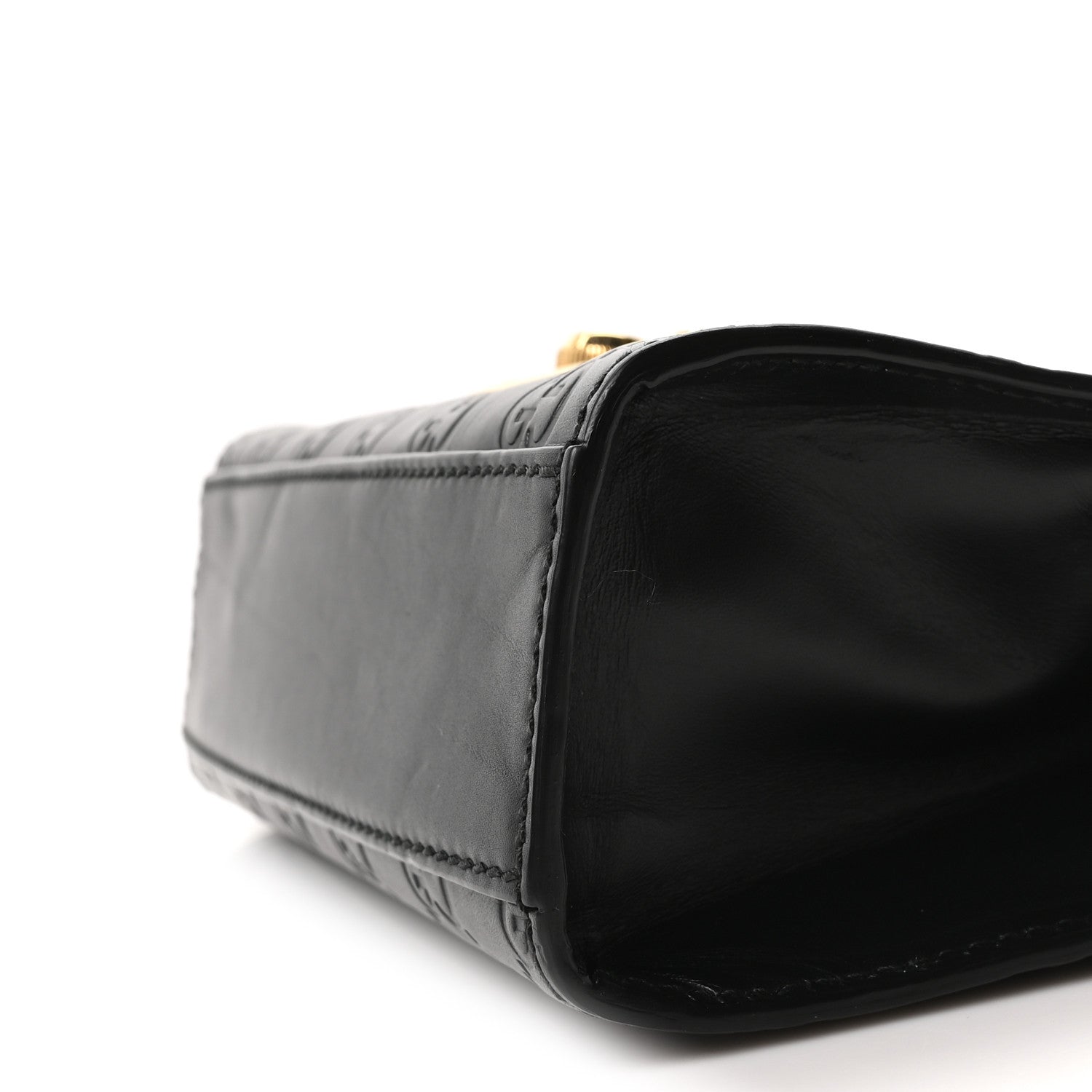 Gucci Guccissima Small Padlock Shoulder Bag Black
