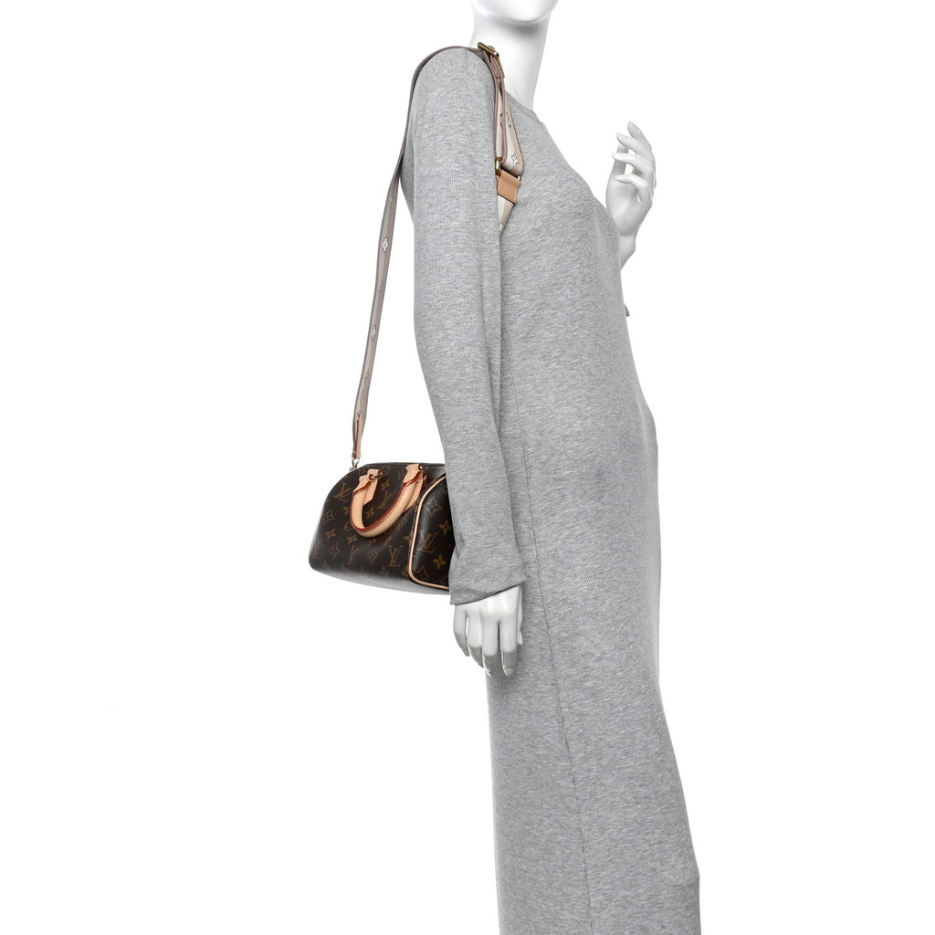 Louis Vuitton Monogram Speedy Bandouliere 20 Beige