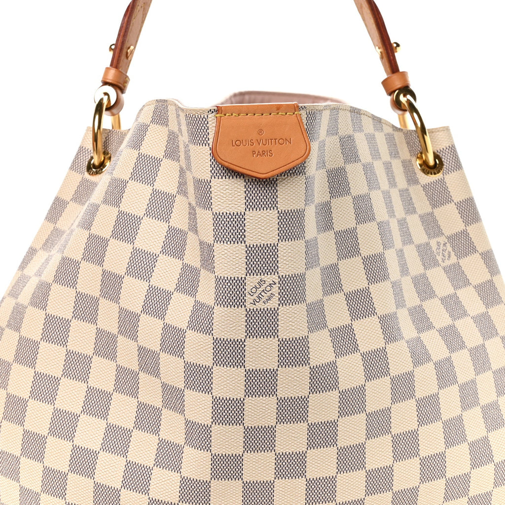 Louis Vuitton Damier Azur Graceful MM Rose Ballerine