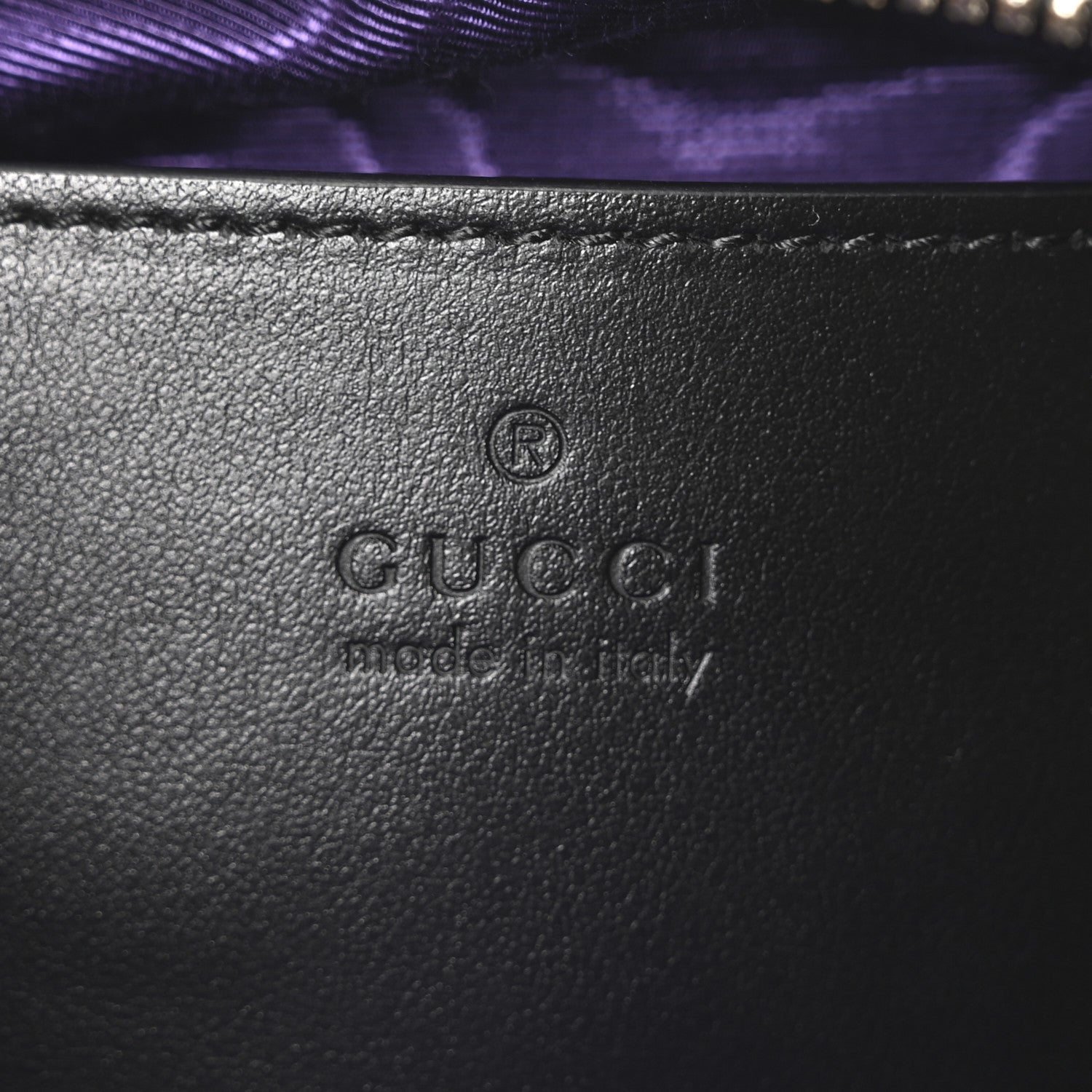 Gucci Nylon Calfskin Enamel GG Matelasse Mini Bowler Bag Black