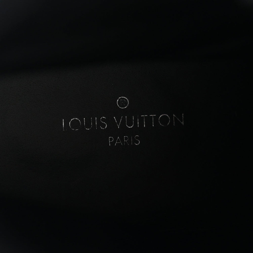 Louis Vuitton Calfskin Monogram Wonderland Flat Ranger Boots 39 Black