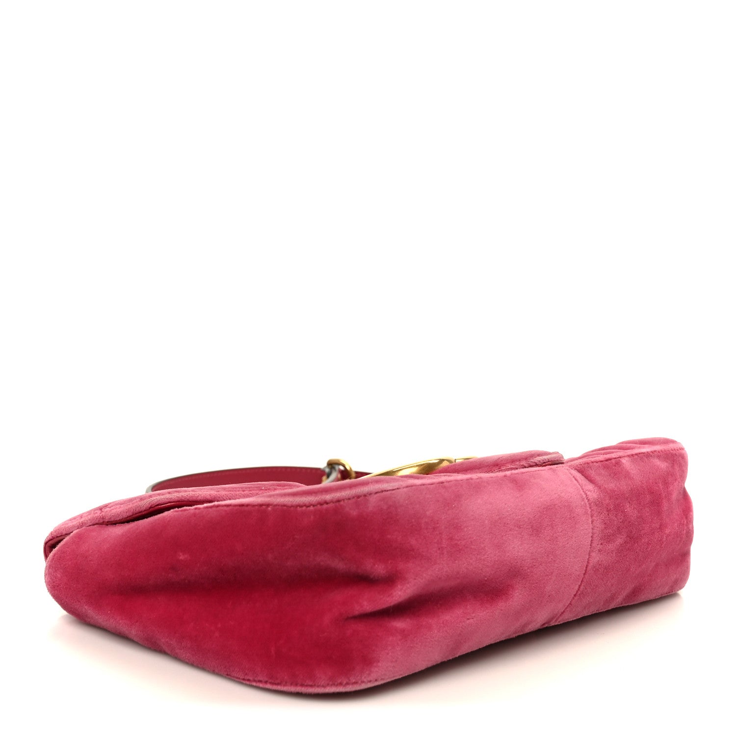 Gucci Velvet Matelasse Small GG Marmont Shoulder Bag Light Raspberry Rose