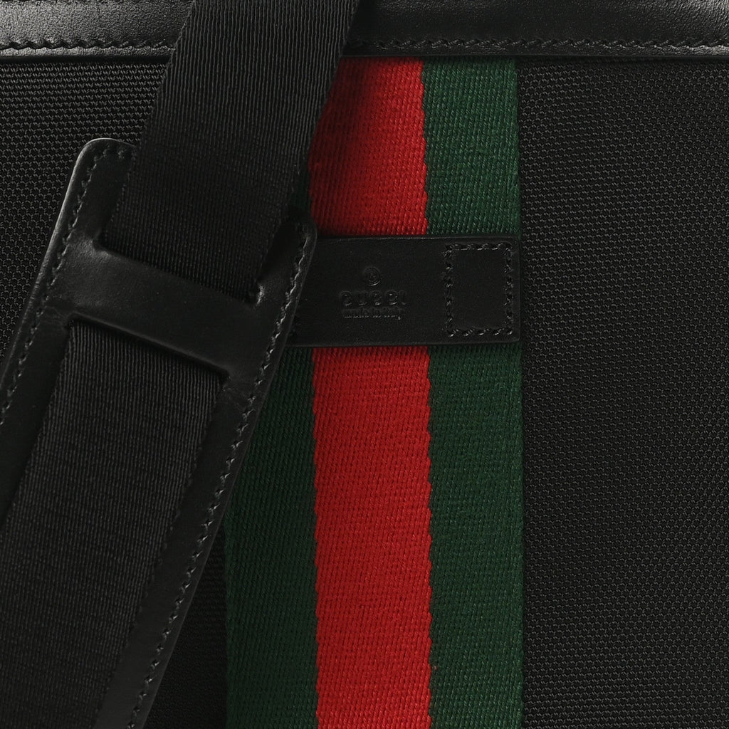 Gucci Canvas Web Messenger Bag Black