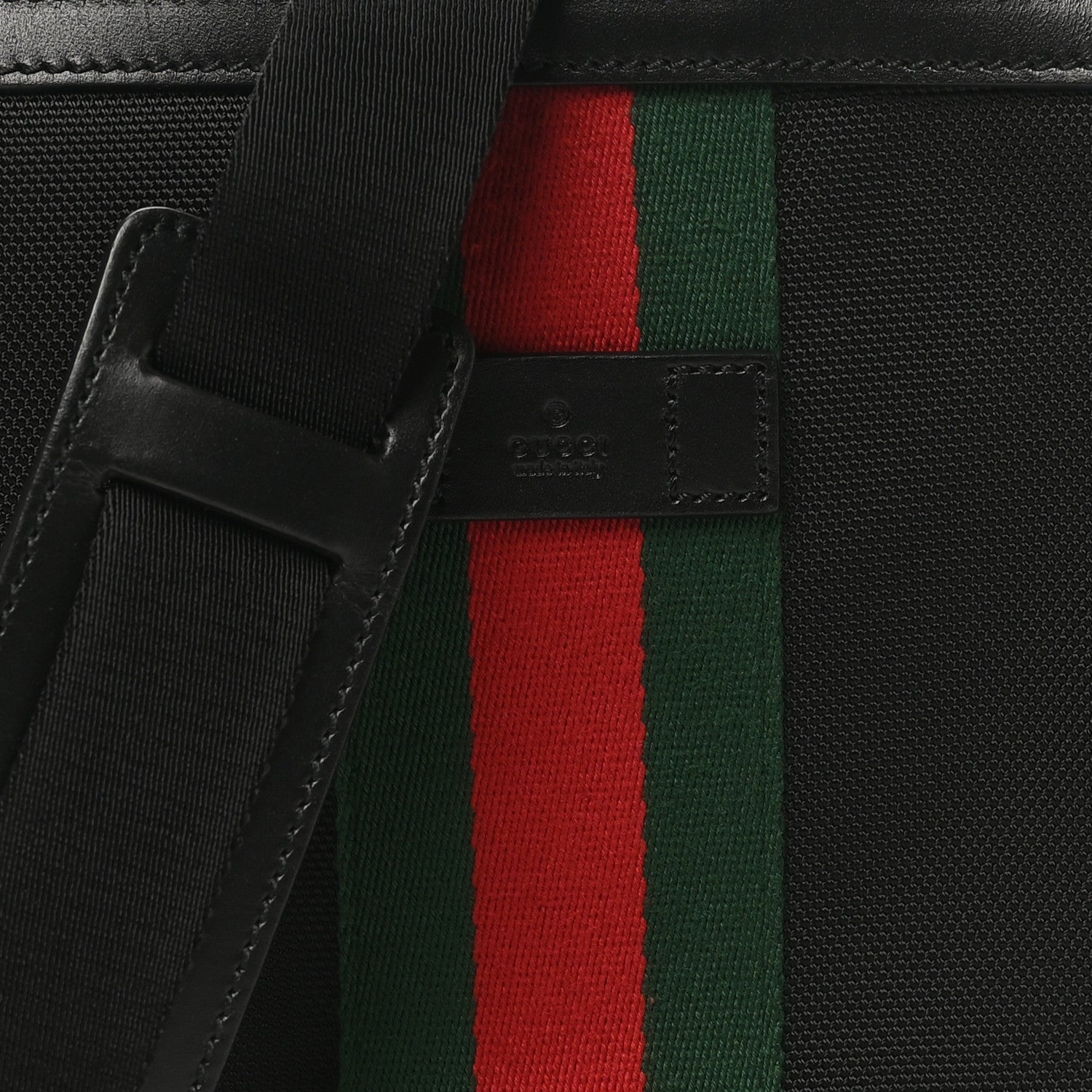 Gucci Canvas Web Messenger Bag Black