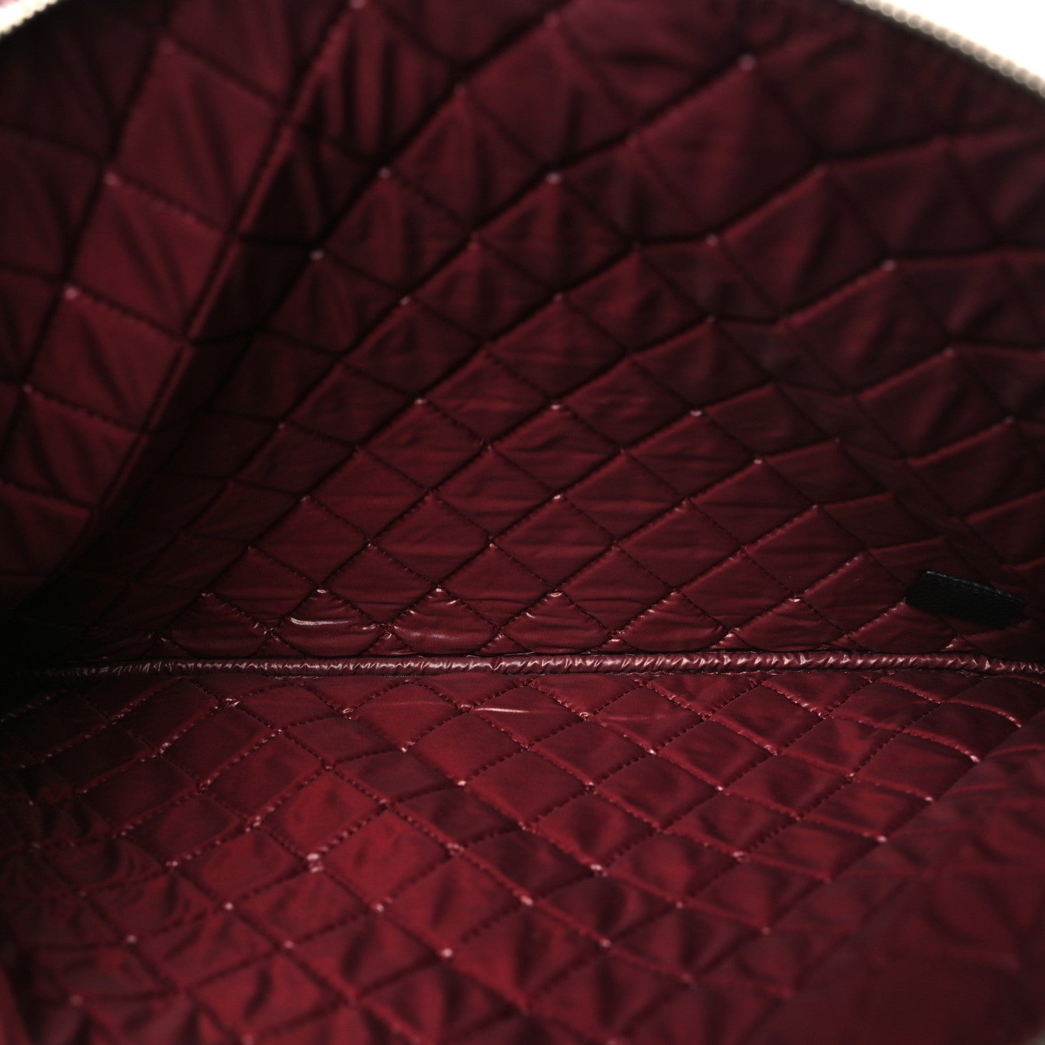 Caviar Quilted Large Cosmetic Case Black