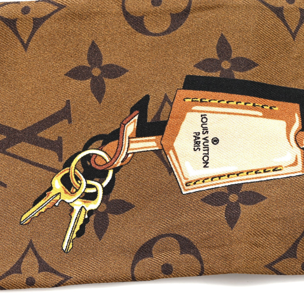 Louis Vuitton Silk Monogram Confidential Garden Bandeau Brown