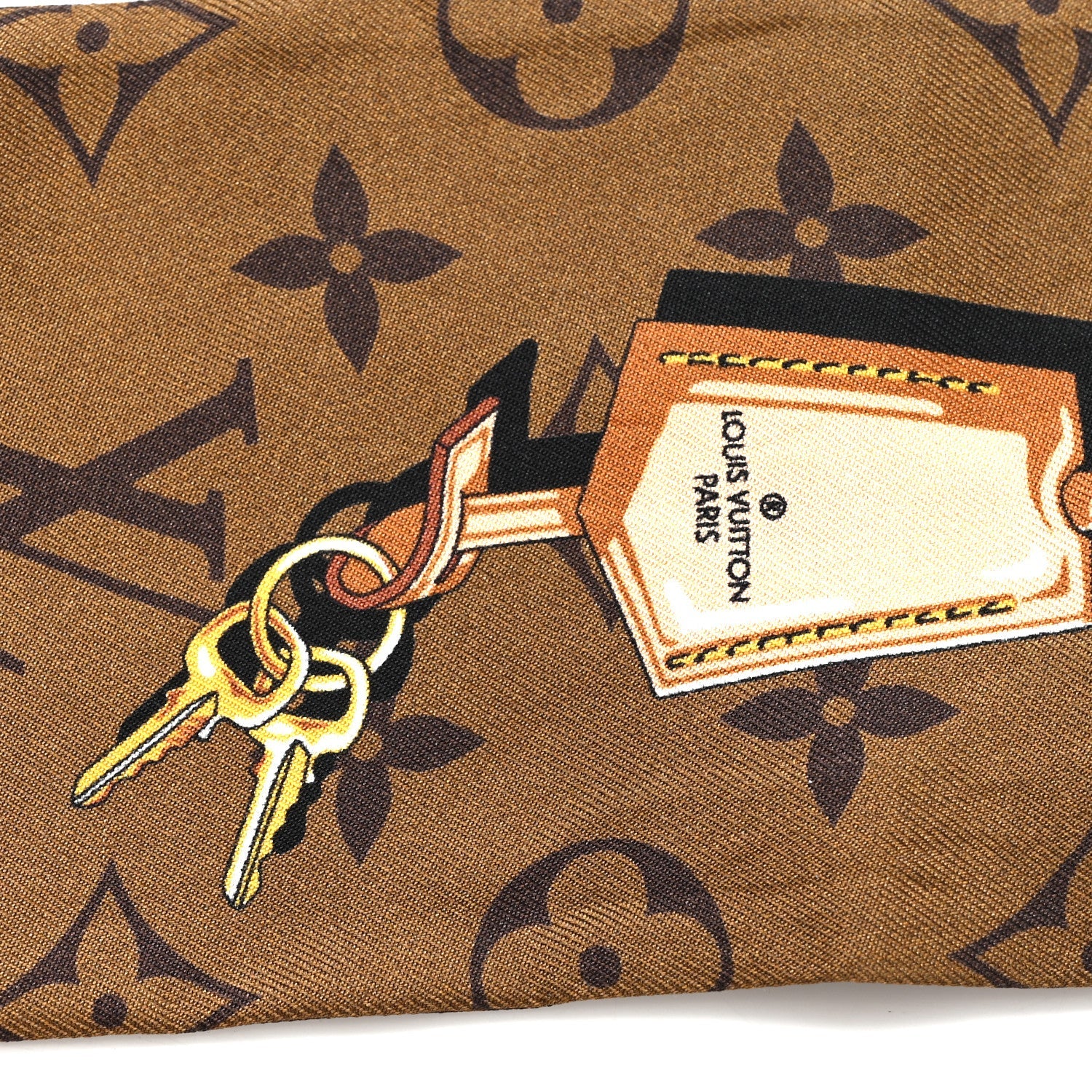 Louis Vuitton Silk Monogram Confidential Garden Bandeau Brown