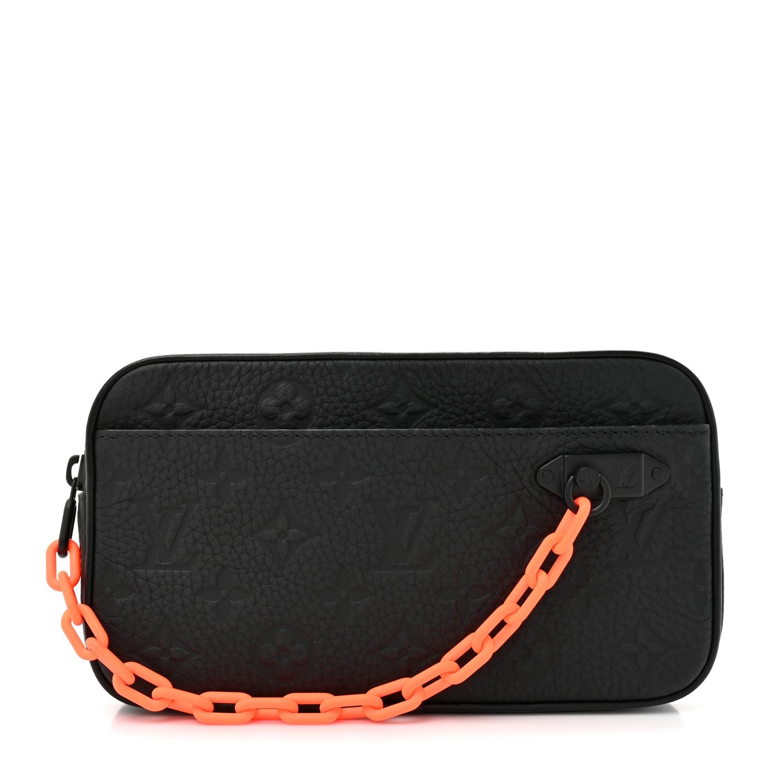 Louis Vuitton Taurillon Monogram Uniformes Solar Ray Soft Pochette Volga Belt Bag Black