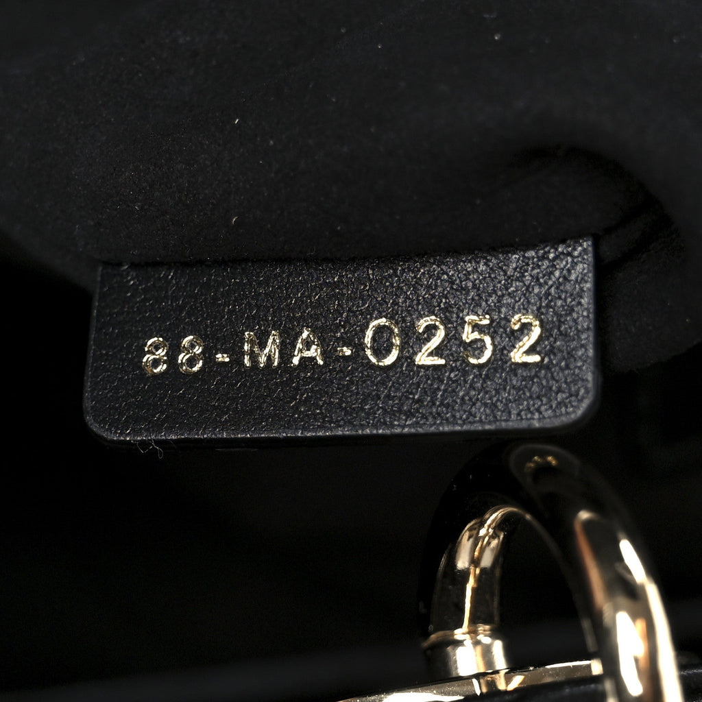 Christian Dior Lambskin Cannage Medium Lady Dior Black
