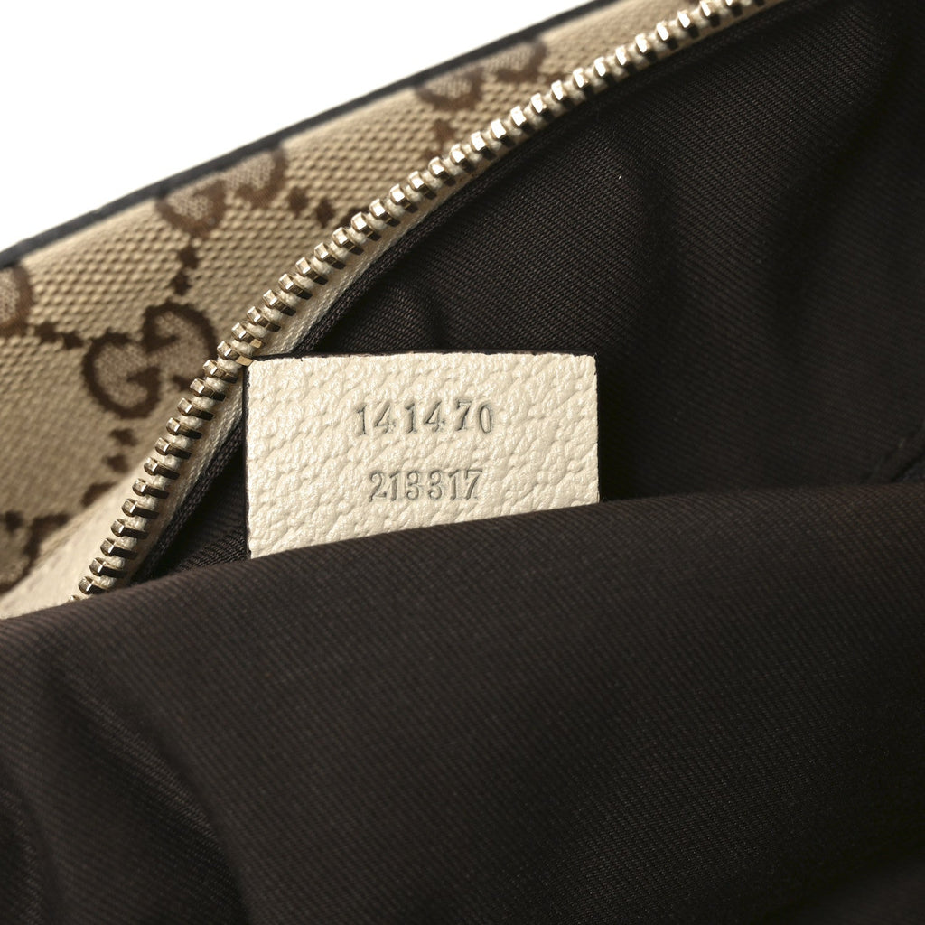 Gucci Monogram Medium Abbey Tote Off White