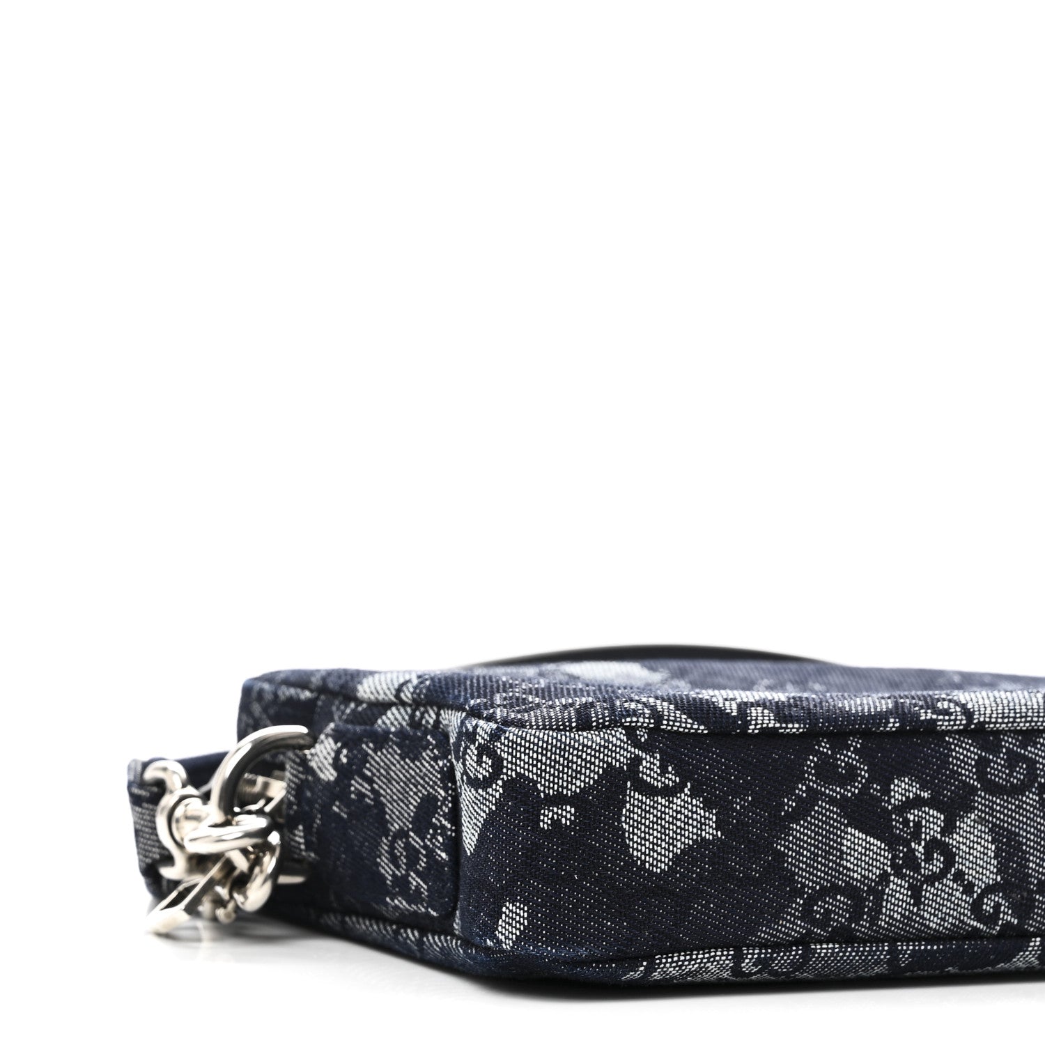 Gucci Denim GG Monogram Camouflage Small Crossbody Bag Blue