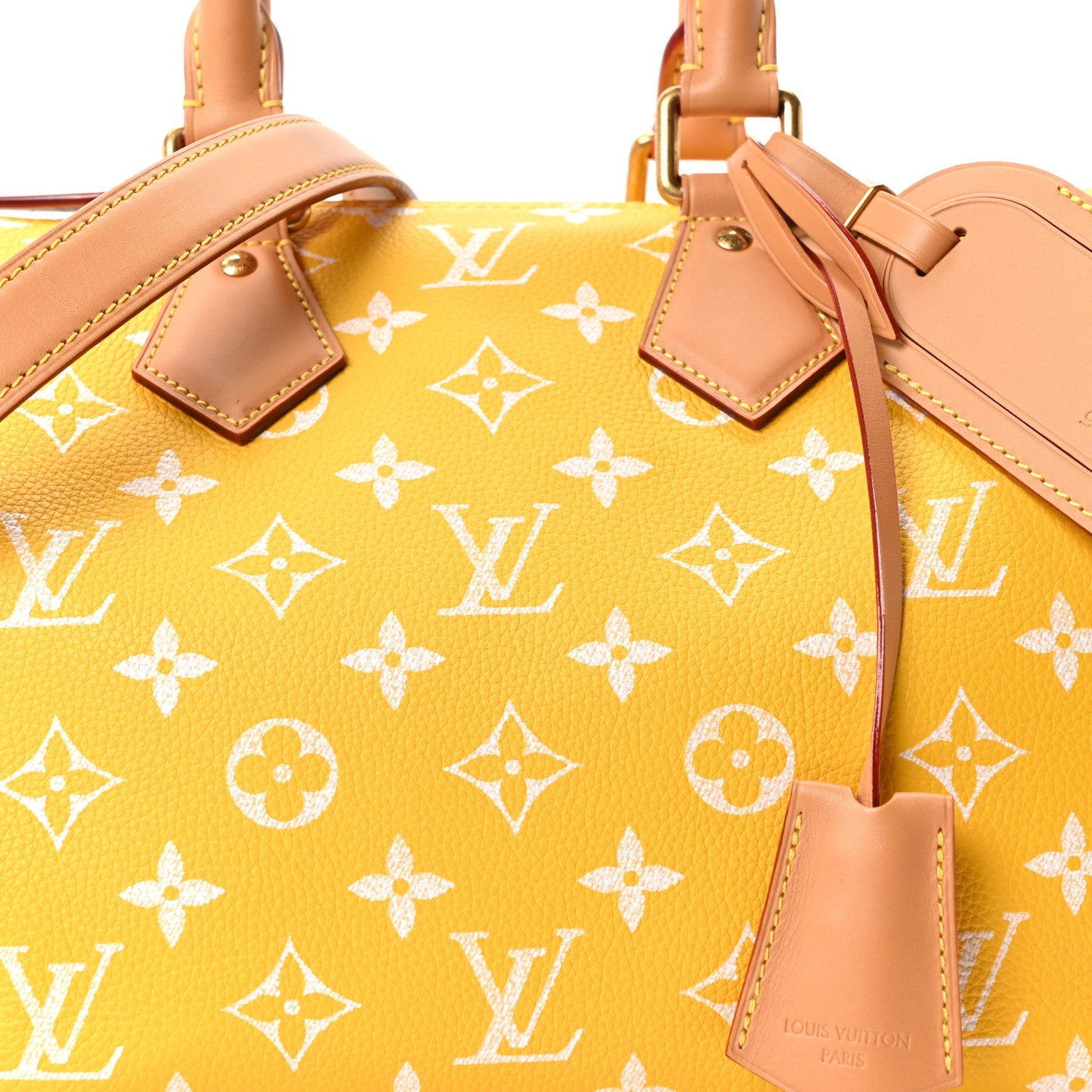 Louis Vuitton Calfskin Monogram Speedy P9 Bandouliere 25 Jaune Mat