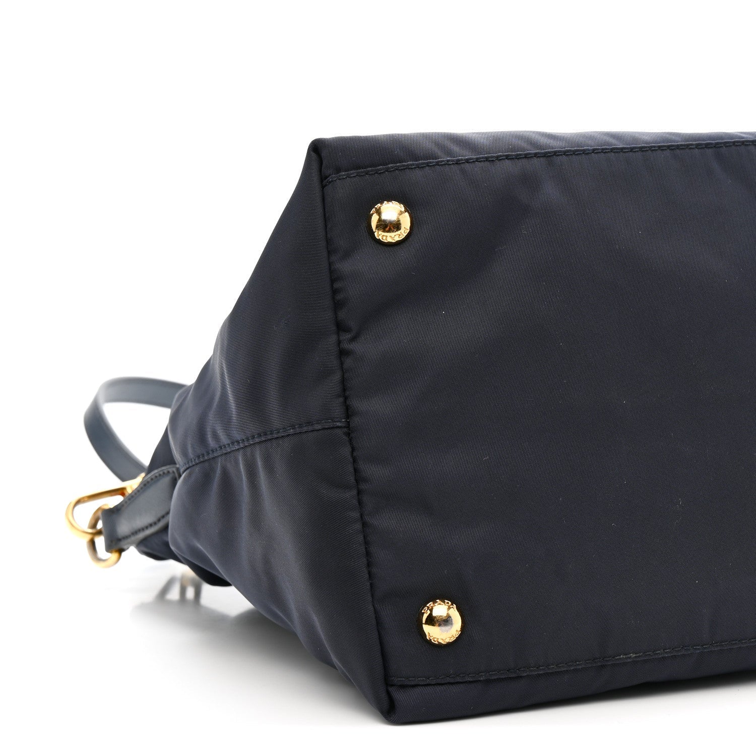 Prada Tessuto Nylon Saffiano Shopping Tote Navy