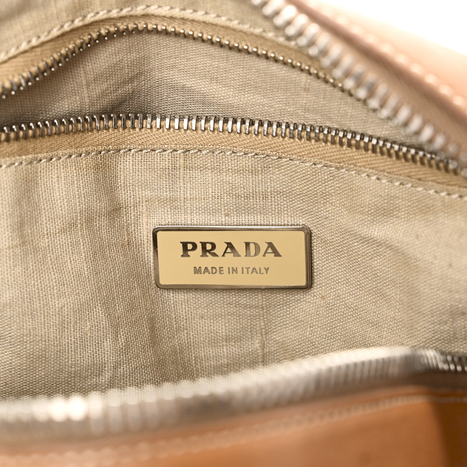 Prada Soft Calf Top Handle Satchel Brown
