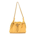 Chanel Suede Quilted Mini Chanel 25 Handbag Yellow
