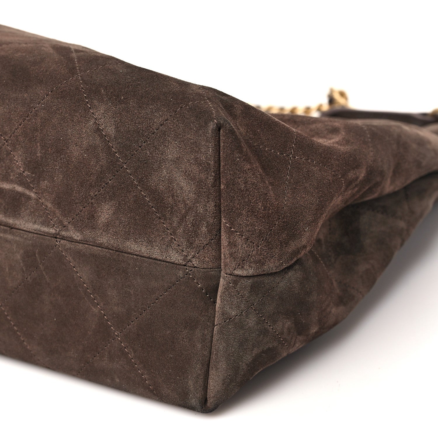 Chanel Suede Calfskin Lambskin Quilted Maxi Hobo Dark Brown