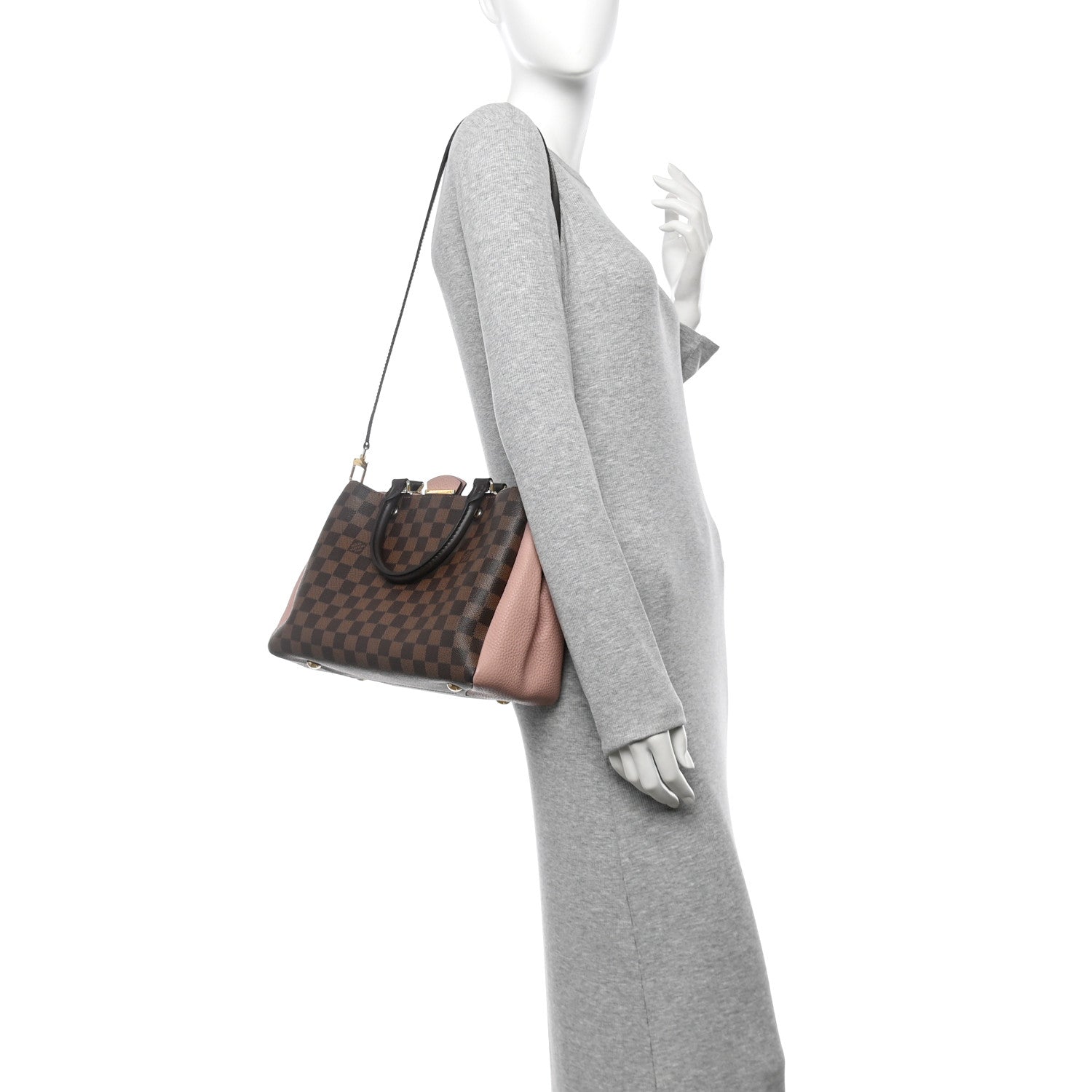 Louis Vuitton Damier Ebene Cuir Taurillon Brittany Magnolia