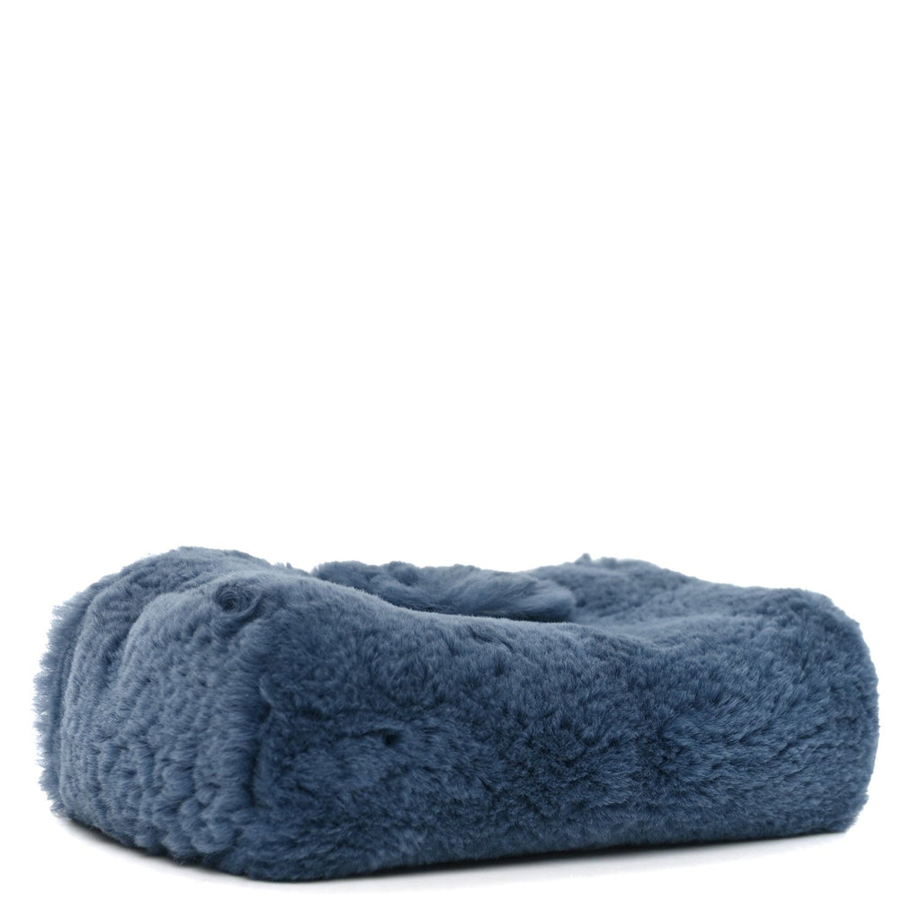 Rabbit Fur Mini CC Pouch Blue