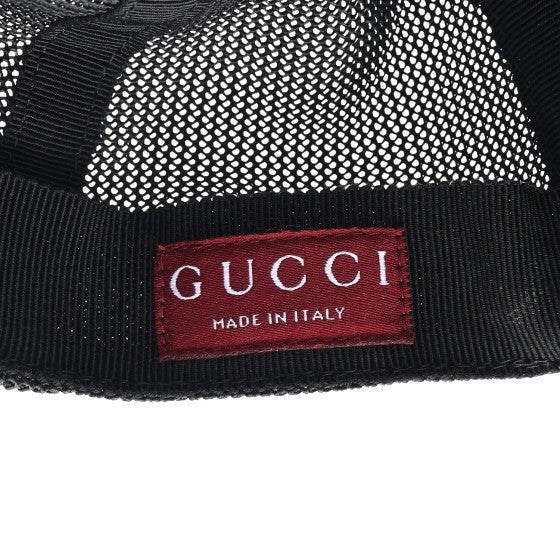 Gucci GG Supreme Monogram Baseball Hat M 58 Black