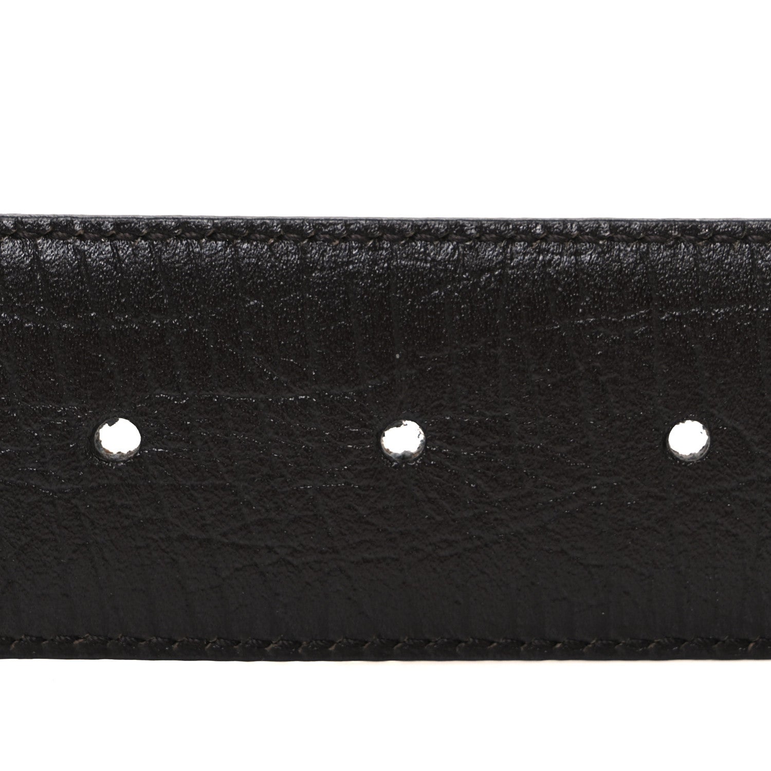 Gucci GG Supreme Monogram Calfskin Double G 80 32 Belt Beige Ebony New Acero