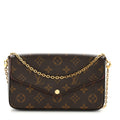 Louis Vuitton Monogram Pochette Felicie Chain Wallet Fuchsia
