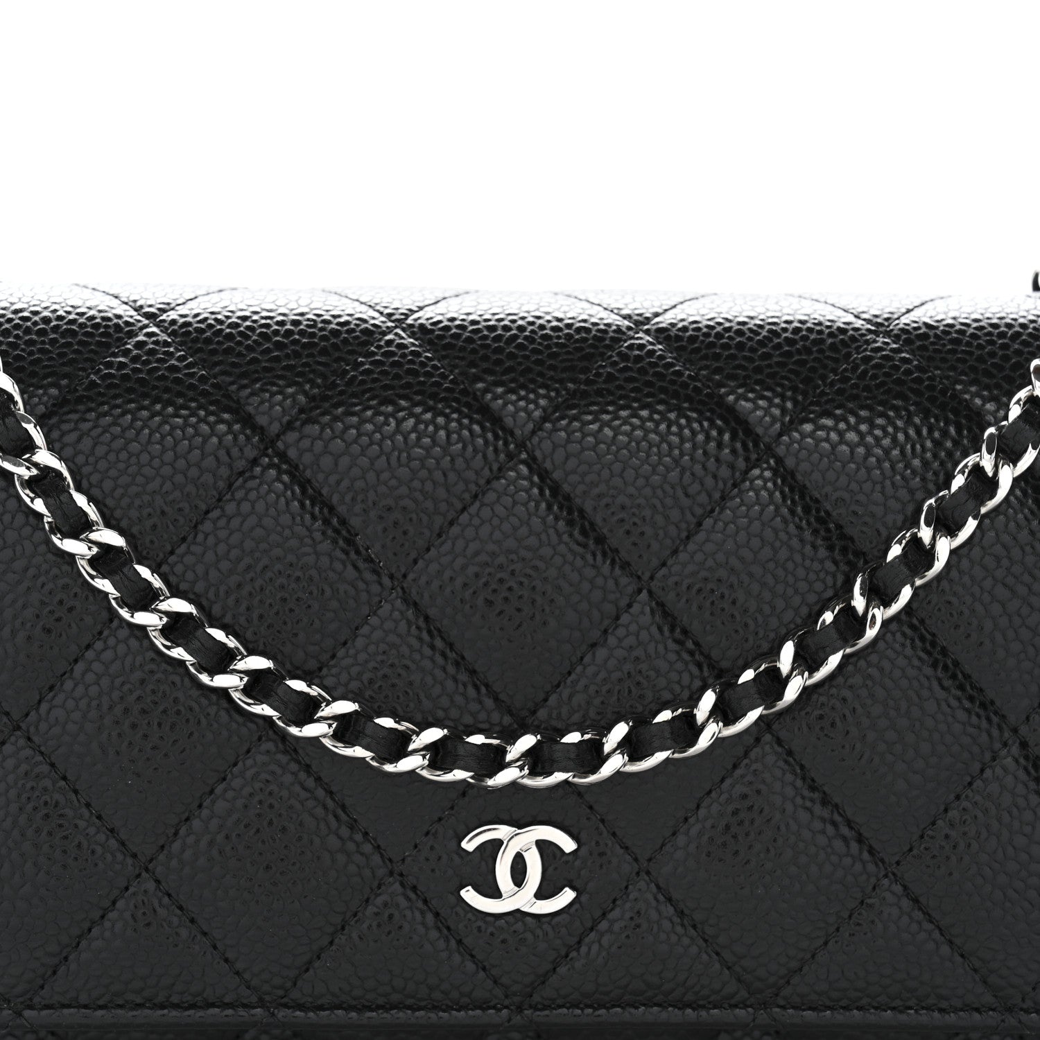 Chanel Caviar Quilted Wallet on Chain WOC Black