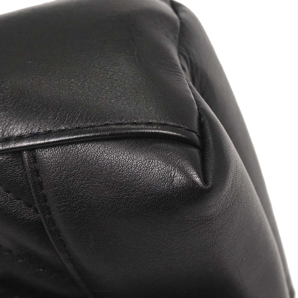 Chanel Black Lambskin Straight Flap Shoulder Bag