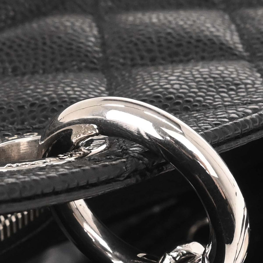 Chanel Black Caviar Skin Grand Shopping Tote GST XL Chain Handbag
