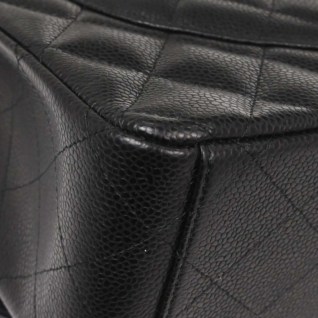 Chanel Black Caviar Skin Maxi Classic Double Flap Shoulder Bag