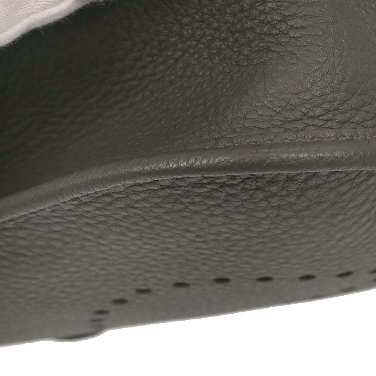 Hermes Vert de Gris Taurillon Clemence Evelyne 1 29 PM Shoulder Bag