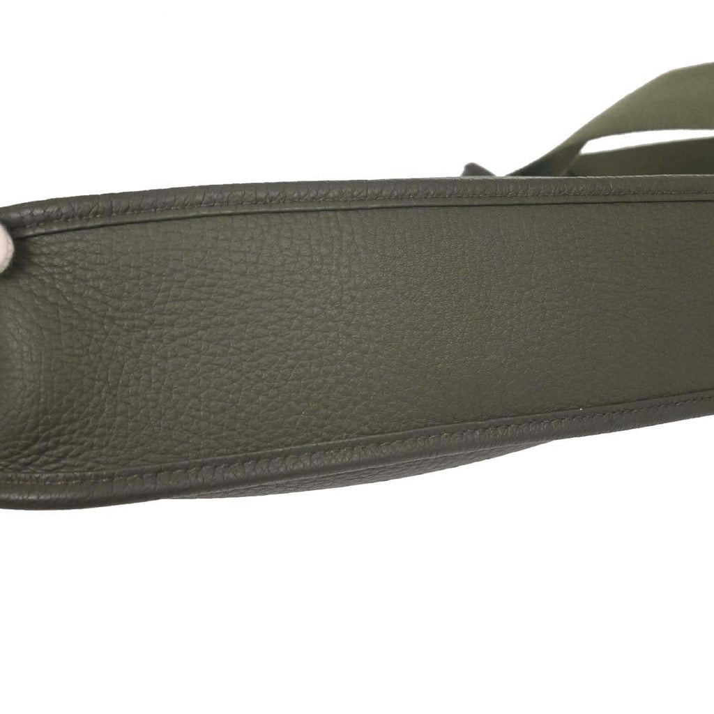 Hermes Vert de Gris Taurillon Clemence Evelyne 1 29 PM Shoulder Bag