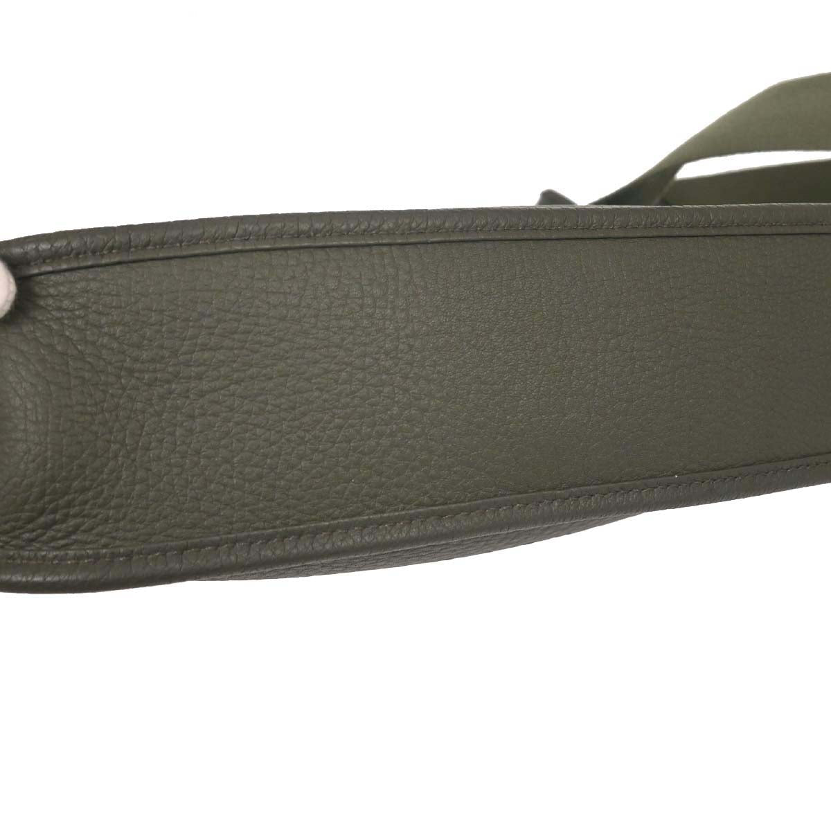 Hermes Vert de Gris Taurillon Clemence Evelyne 1 29 PM Shoulder Bag