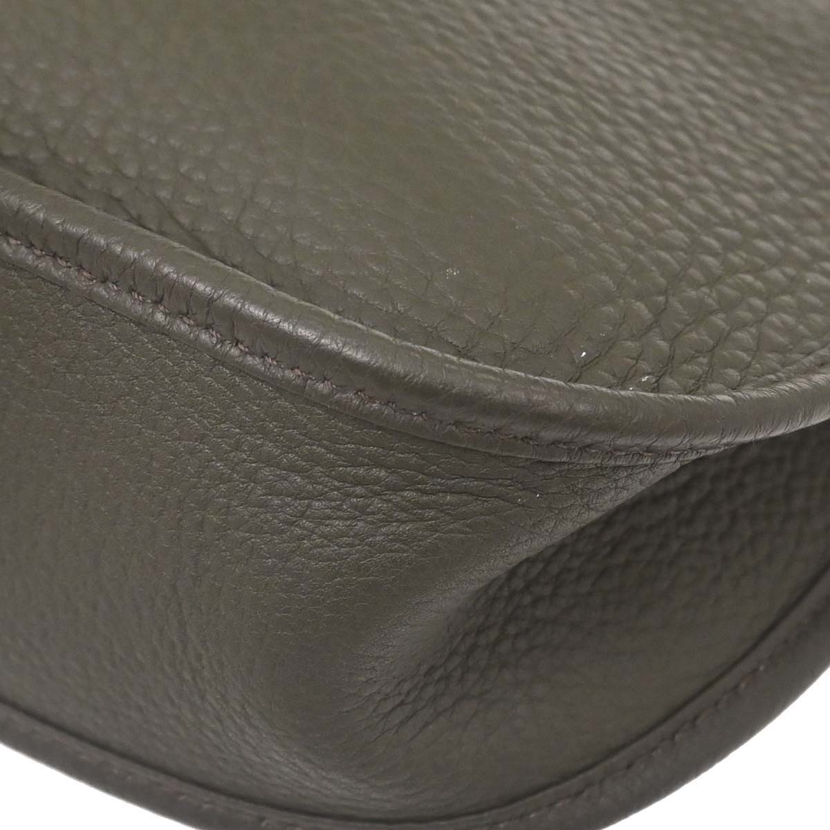 Hermes Vert de Gris Taurillon Clemence Evelyne 1 29 PM Shoulder Bag