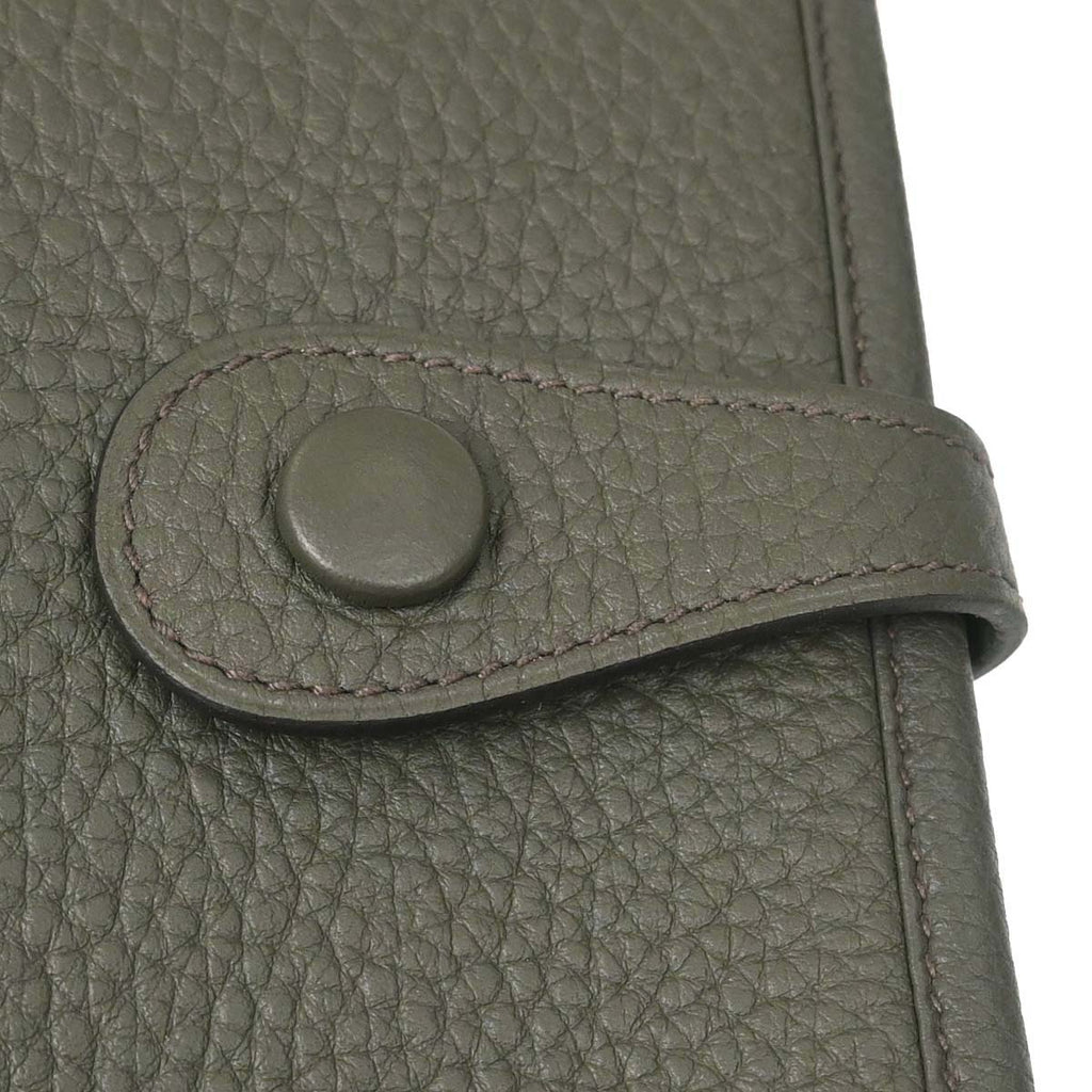 Hermes Vert de Gris Taurillon Clemence Evelyne 1 29 PM Shoulder Bag