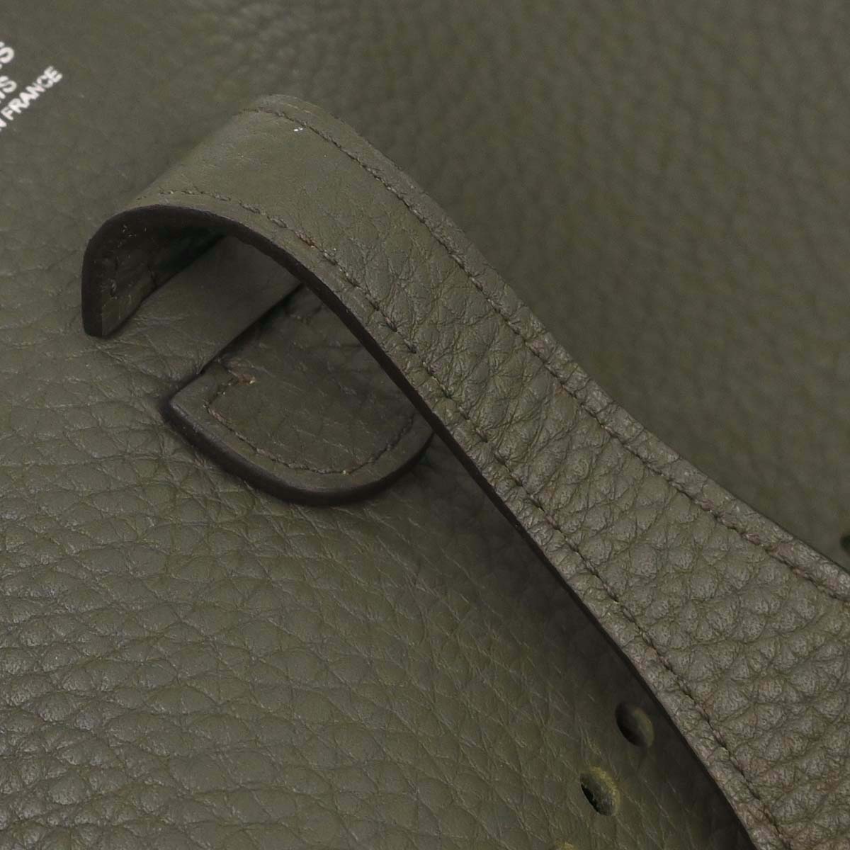 Hermes Vert de Gris Taurillon Clemence Evelyne 1 29 PM Shoulder Bag