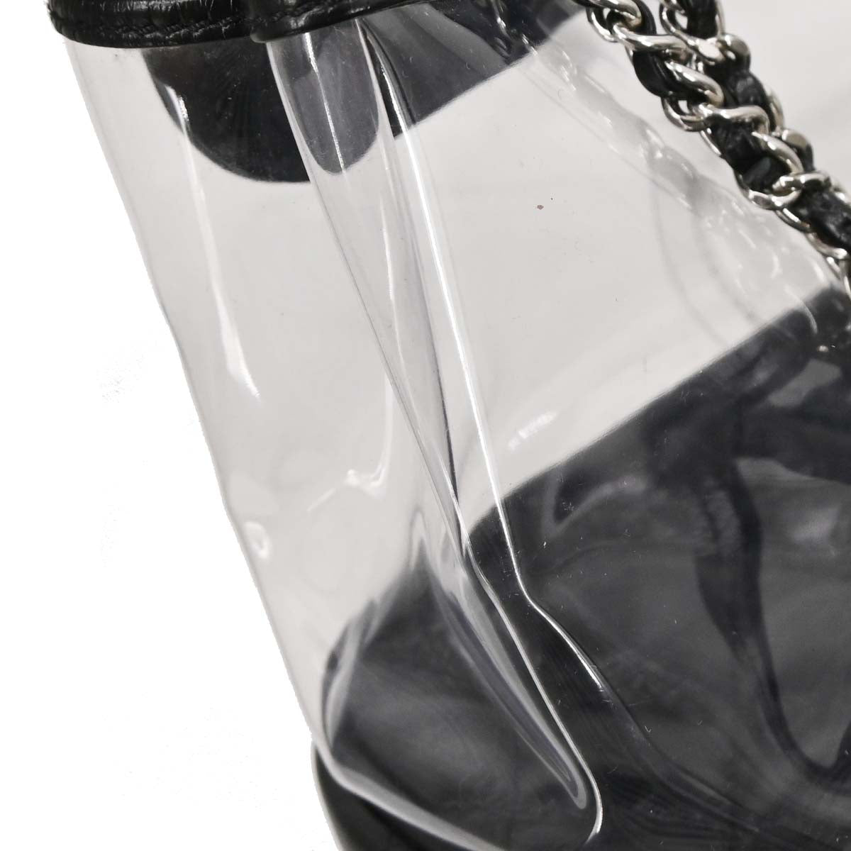 Chanel Black Calfskin PVC Aquarium Shoulder Bag
