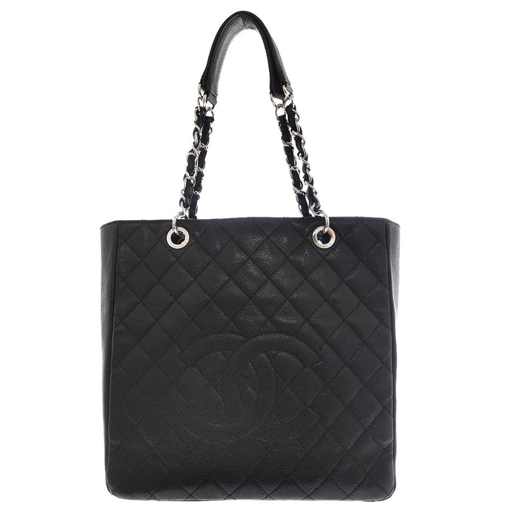Chanel 2012-2013 Black Caviar Caviar Petite Shopping Tote XL PST Tote Handbag