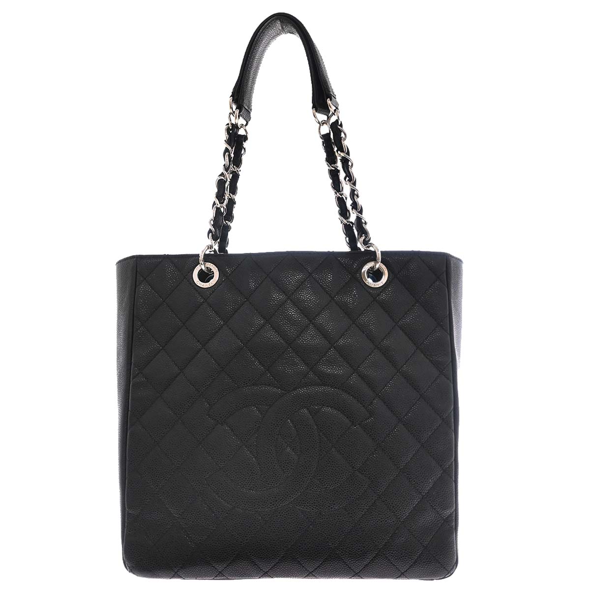 Chanel 2012-2013 Black Caviar Caviar Petite Shopping Tote XL PST Tote Handbag