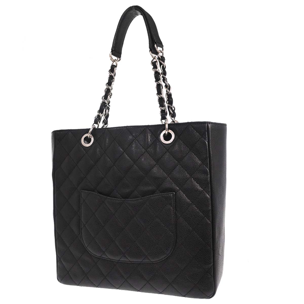 Chanel 2012-2013 Black Caviar Caviar Petite Shopping Tote XL PST Tote Handbag