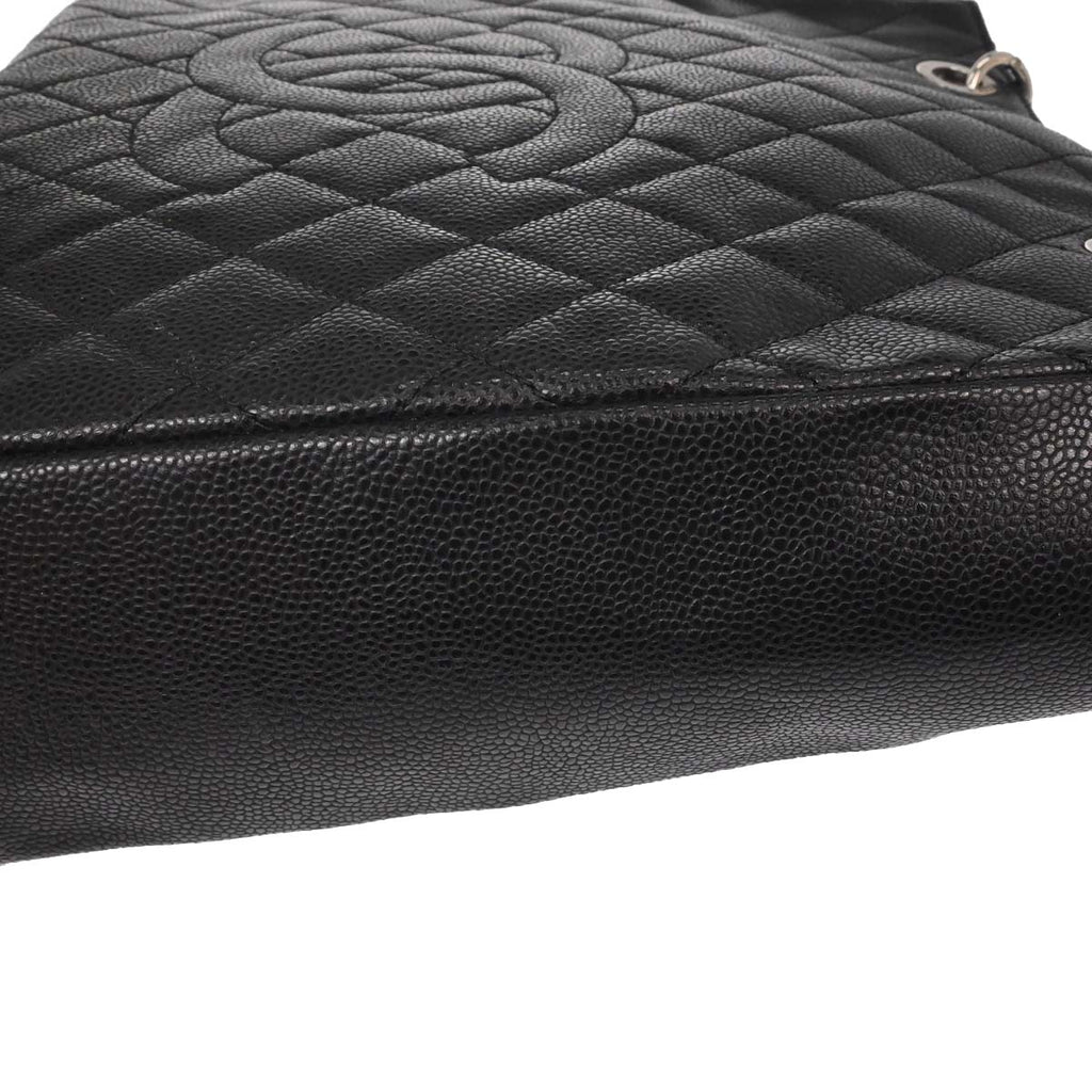 Chanel 2012-2013 Black Caviar Caviar Petite Shopping Tote XL PST Tote Handbag
