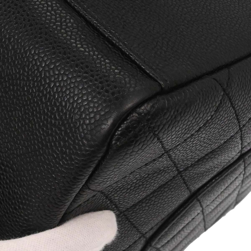 Chanel 2012-2013 Black Caviar Caviar Petite Shopping Tote XL PST Tote Handbag