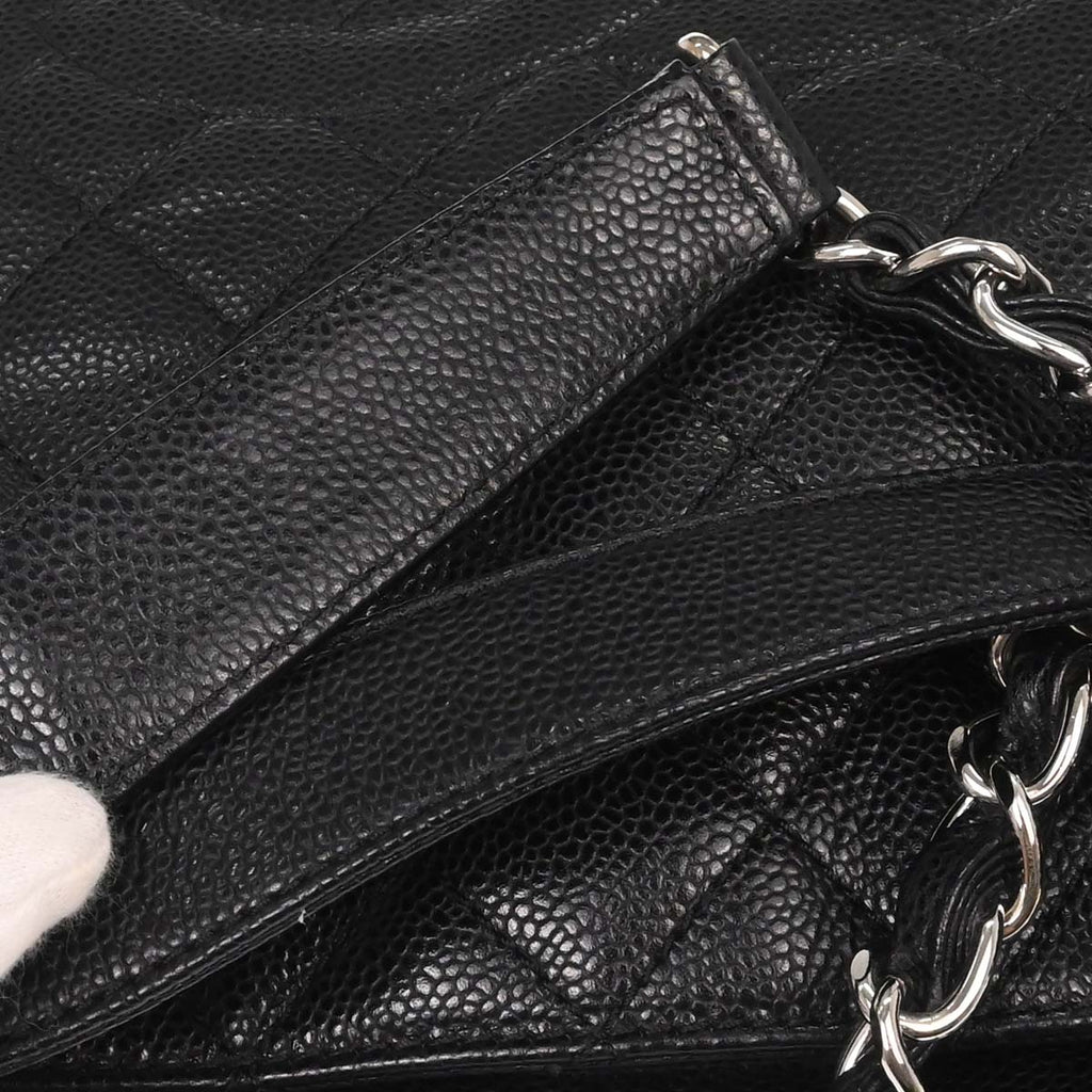 Chanel 2012-2013 Black Caviar Caviar Petite Shopping Tote XL PST Tote Handbag