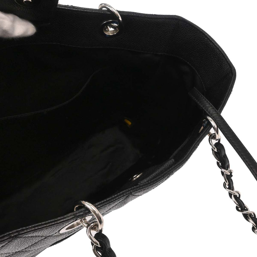 Chanel 2012-2013 Black Caviar Caviar Petite Shopping Tote XL PST Tote Handbag