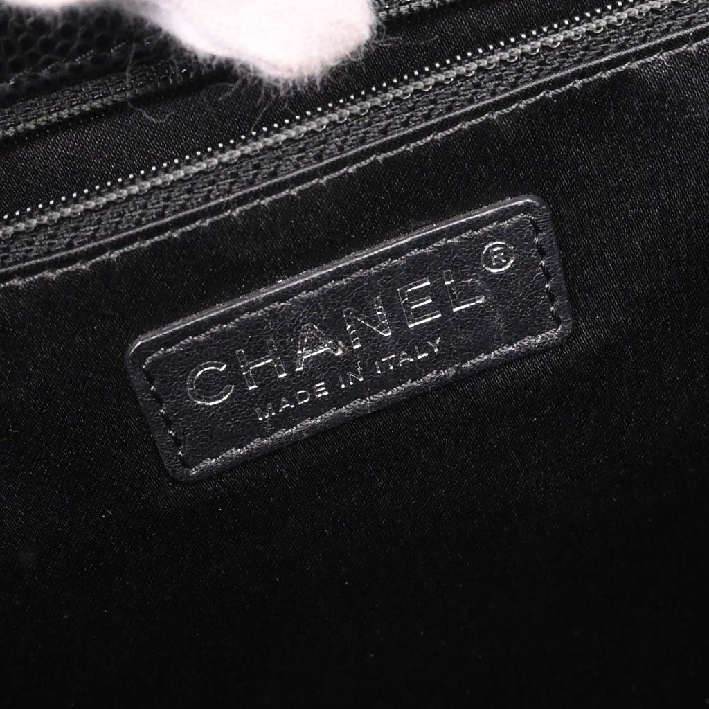 Chanel 2012-2013 Black Caviar Caviar Petite Shopping Tote XL PST Tote Handbag