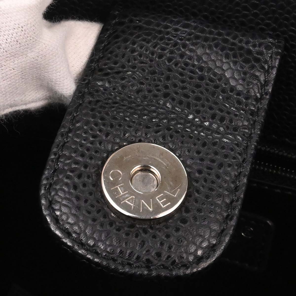 Chanel 2012-2013 Black Caviar Caviar Petite Shopping Tote XL PST Tote Handbag