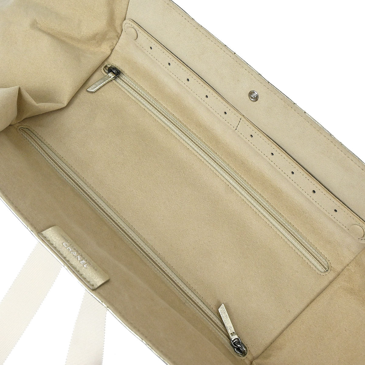 Chanel 2016-2017 Metallic Gold Lambskin Mademoiselle Lock Jewelry Case Clutch Bag